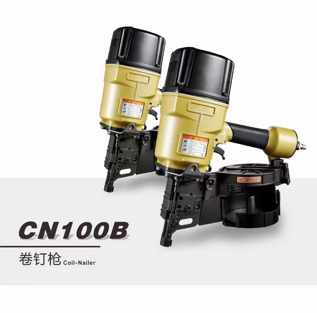 CN90 Air Best Price Pneumatic & Electric Steel Framing Nailer for Furniture & Wooden Industrial Grade Coil Nail Gun
