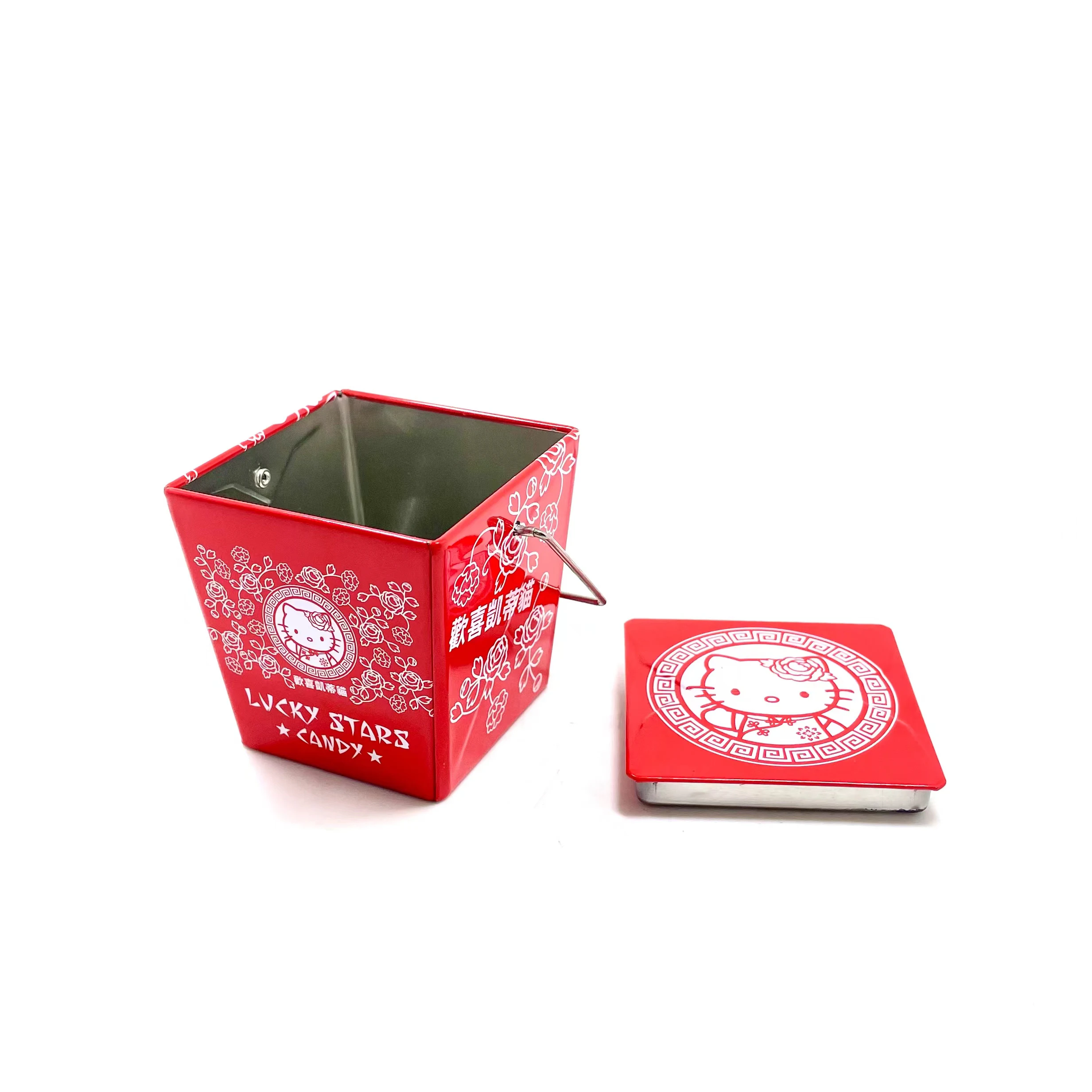 Custom small size cute empty tin box storage tin can candy chocolate packaging can
