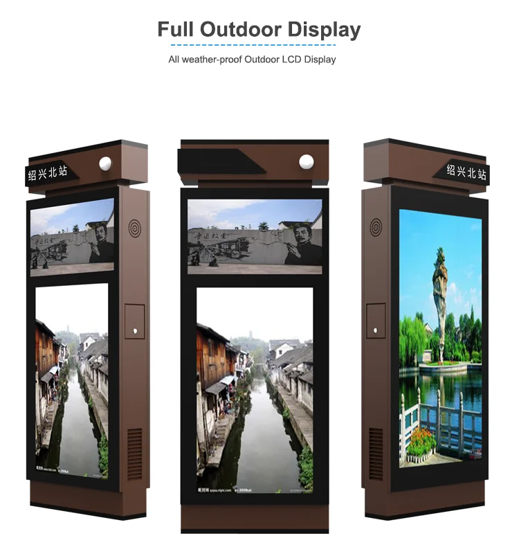 Direct Factory 55 Inch Outdoor Advertising Kiosk LCD Advertising Digital Signage and Displays