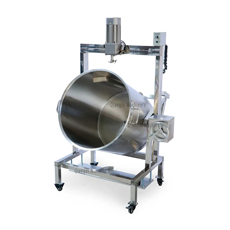 Industrial Incline Food Paste Lpg Nature Gas Cooking Equipment Jam Meat Soup Cooking Pot with Mixer