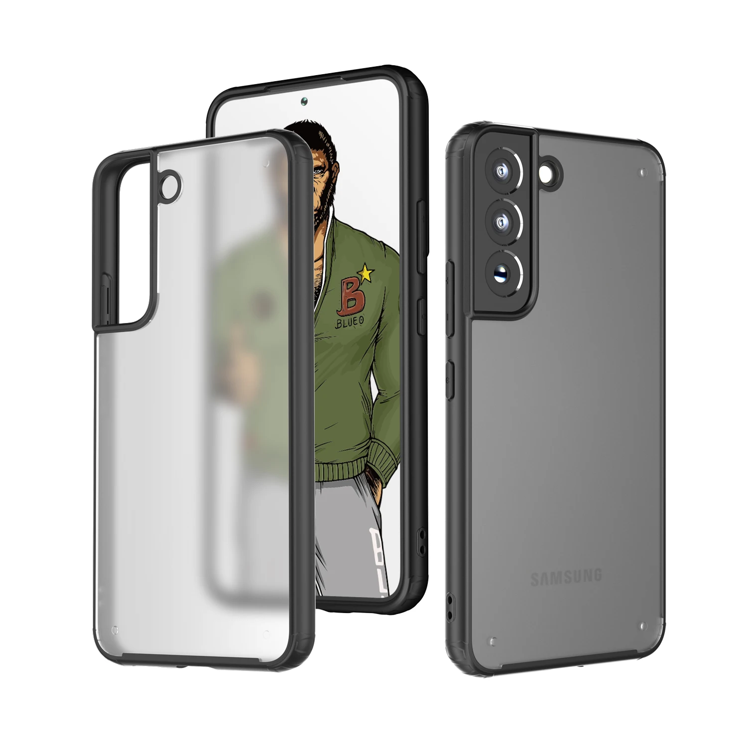 Blueo transparent protective case For samsung galaxy s21 ultra s 21 plus s22ultra s22plus for samsung luxury phone case