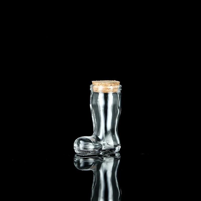 Clear Glass Bottle with Cork for Decoration
