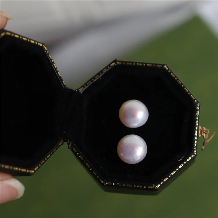 Aimgal fashion jewelry Freshwater pearls Elegant simplicity vintage Stud earrings S925 Silver ear pin