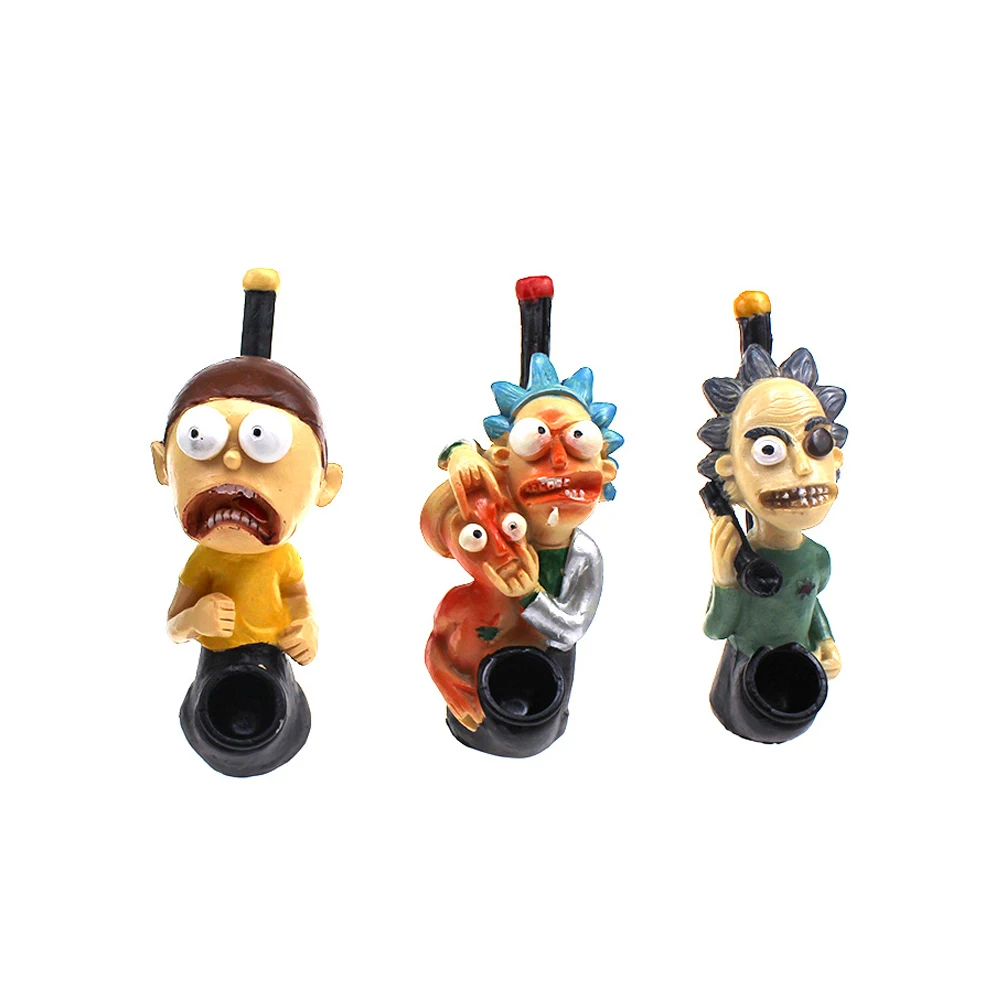 New hot selling creative character modeling resin smoking pipe weed resin pipe