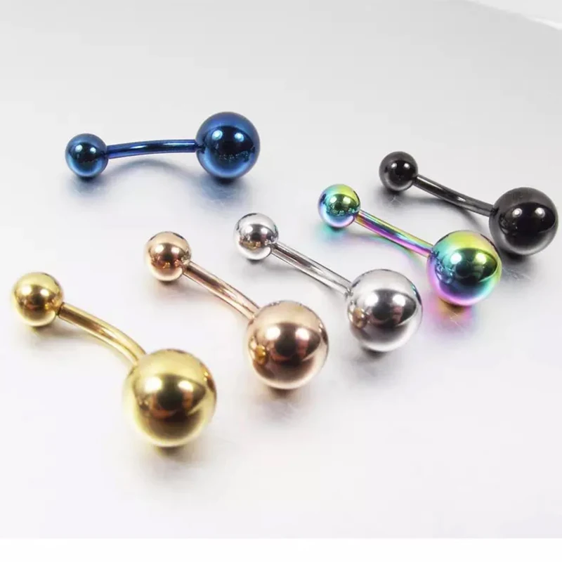 Classical Colorful Design Surgical Stainless Steel Belly Button Ring, Fashionable Body Piercing Jewelry for Women