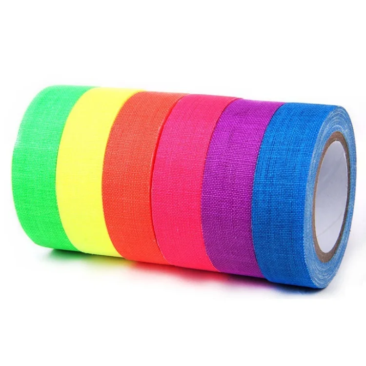 Fluorescent UV Light Cotton Cloth Tape Grip tape For Stage Decoration