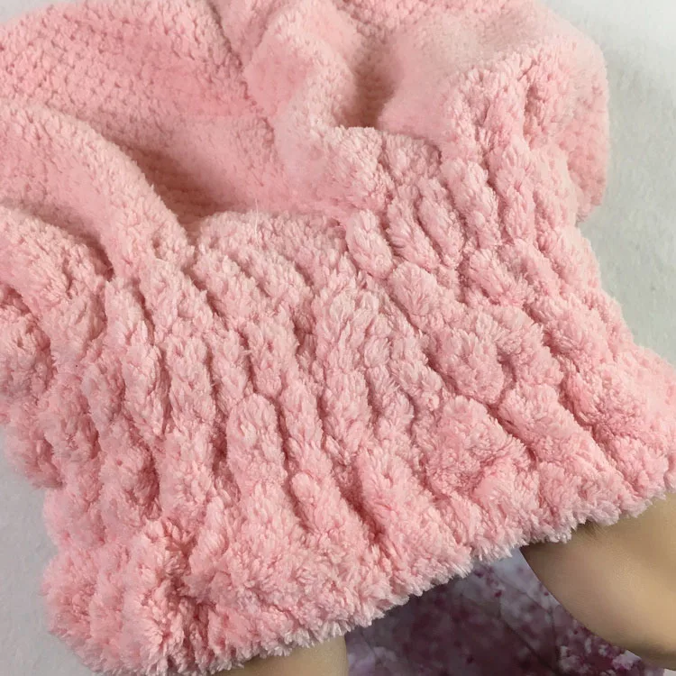 Reusable Wholesale Elastic Microfiber Turban Shower Towel Wrap Drying Hair Cap