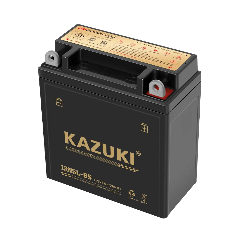 KAZUKI 12V5 Good Starting Performance Aki Motor 12V Gel Motorcycle Batera 12N5-Bs Yb5L 5ah 7ah 9ah 4ah Motorcycle Battery