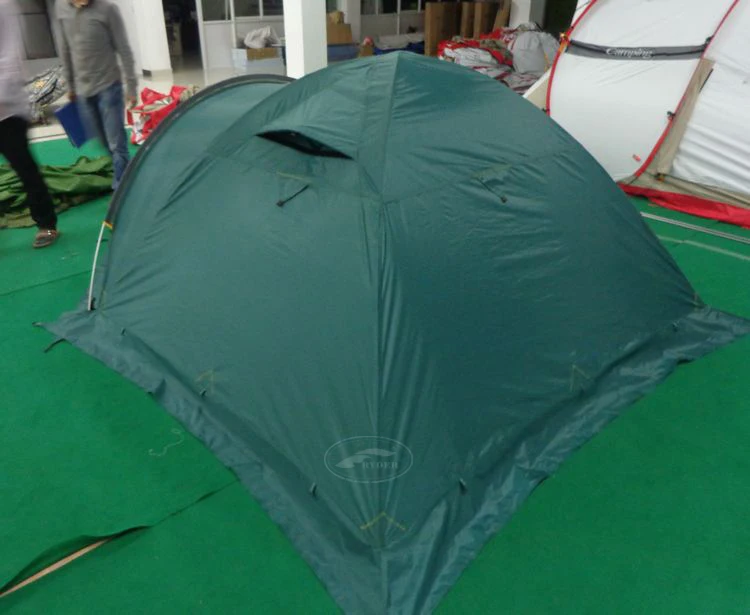 Custom Printed Hiking 4-Season 210T Polyester Ripstop PU Coated  Backpacking Dome Winter Convertible Tent with 15 cm Snow Flap
