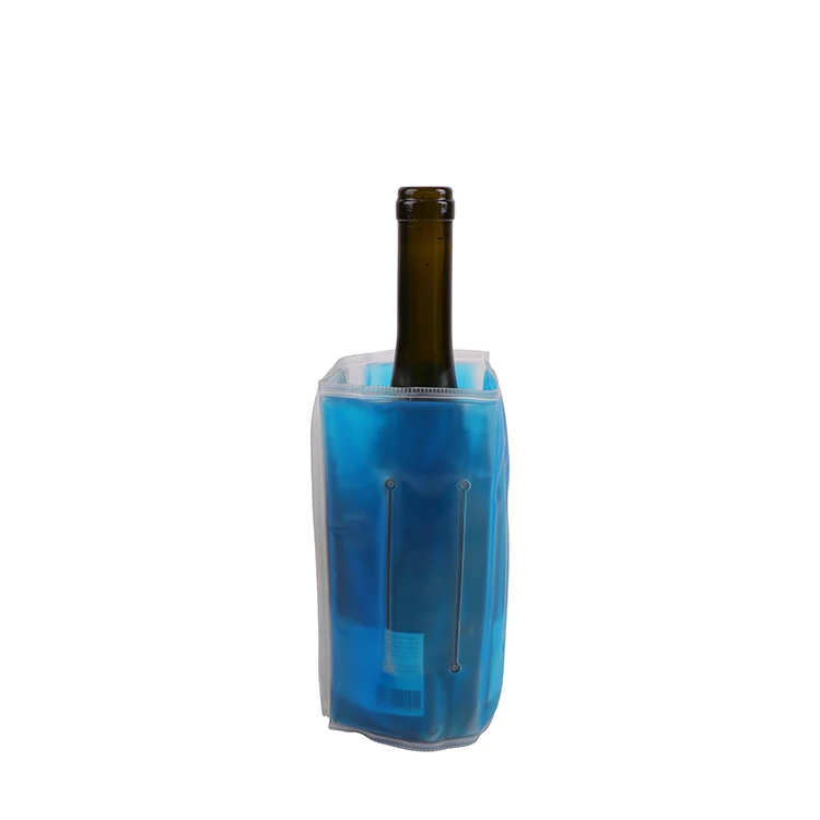Transparent Gel ice pack bottle cooler wine bottle and can bottle cooler sleeve cooler