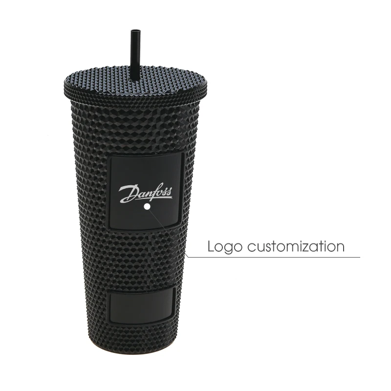 2022 Customized Logo In Bulk Double Walled Matte Black Coffee Skinny Tumbler With
