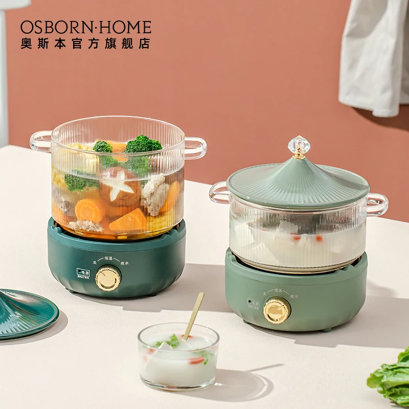 OSBORN Multifunction Direct Heating Glass electric Cooking soup & stock pots with Heating base