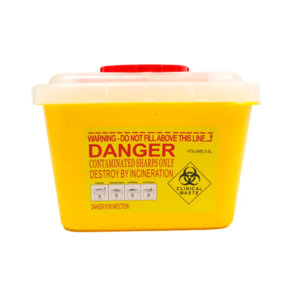 Plastic Sharps Container 3L 5L 7L 13L Plastic Medical Waste Box Sharp Safe Container