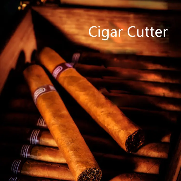 Online wholesale Portable Metal Smoking Cigar Accessories Stainless Steel Durable Manual Zinc Cigar Cutter