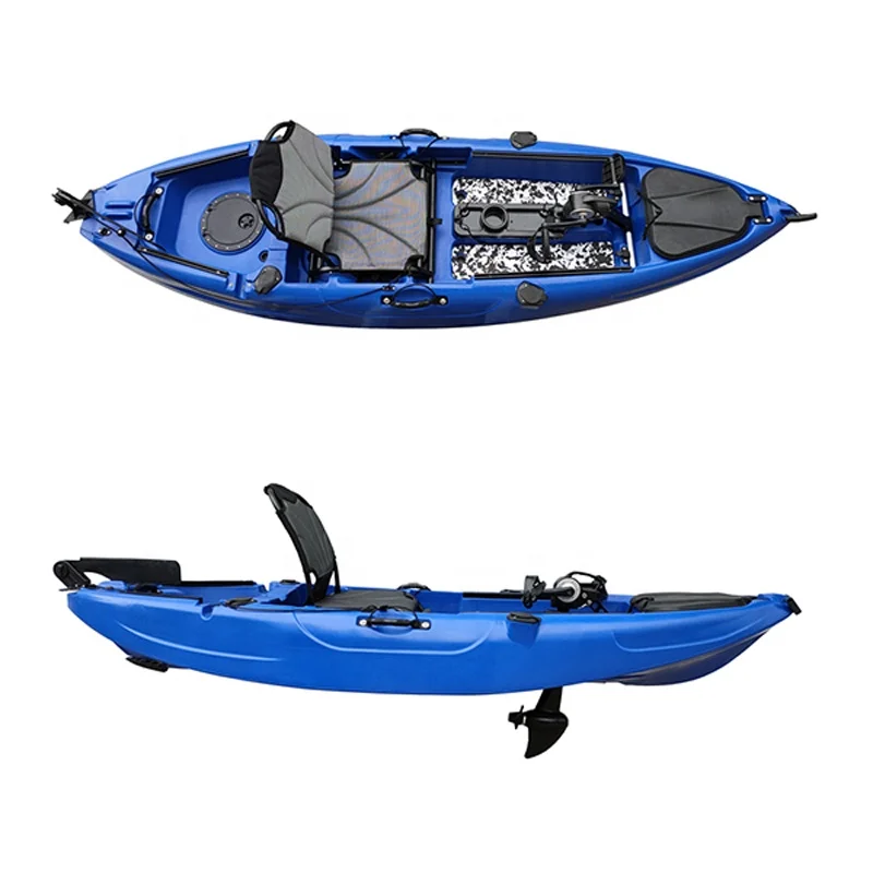 pedal boat fishing kayak with rudder system  moulding single sit on top pedal kayak