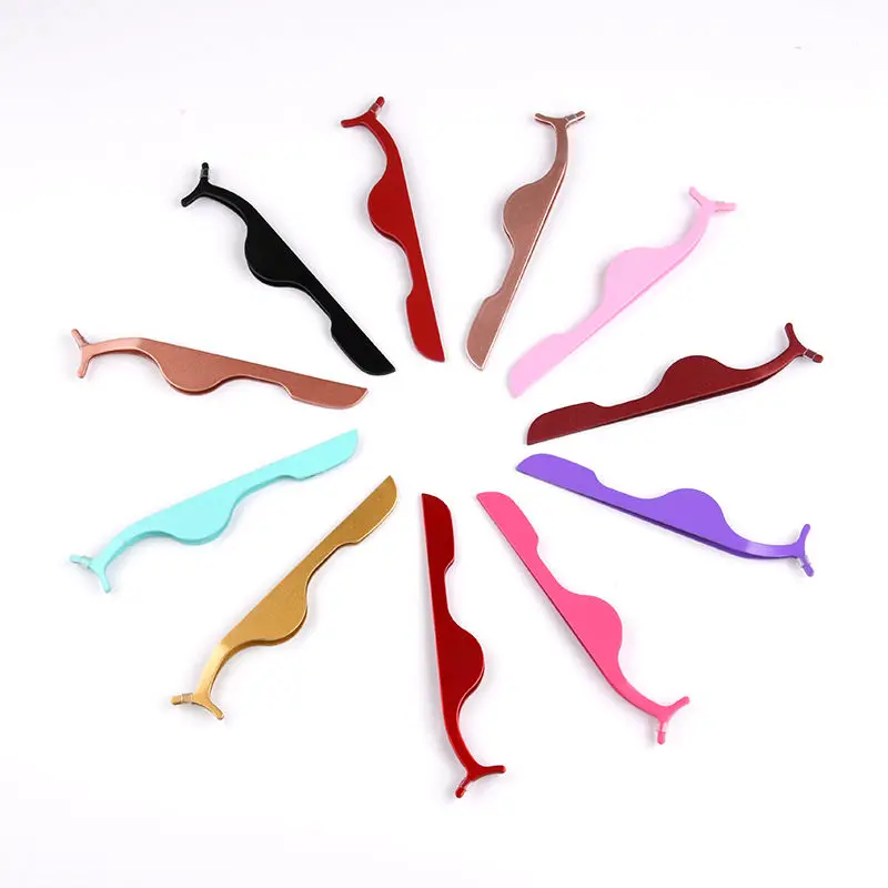 
Eyelash Tweezers Private Label customer logo rose gold color eyelash extensions tweezers eyebrow tweezers 