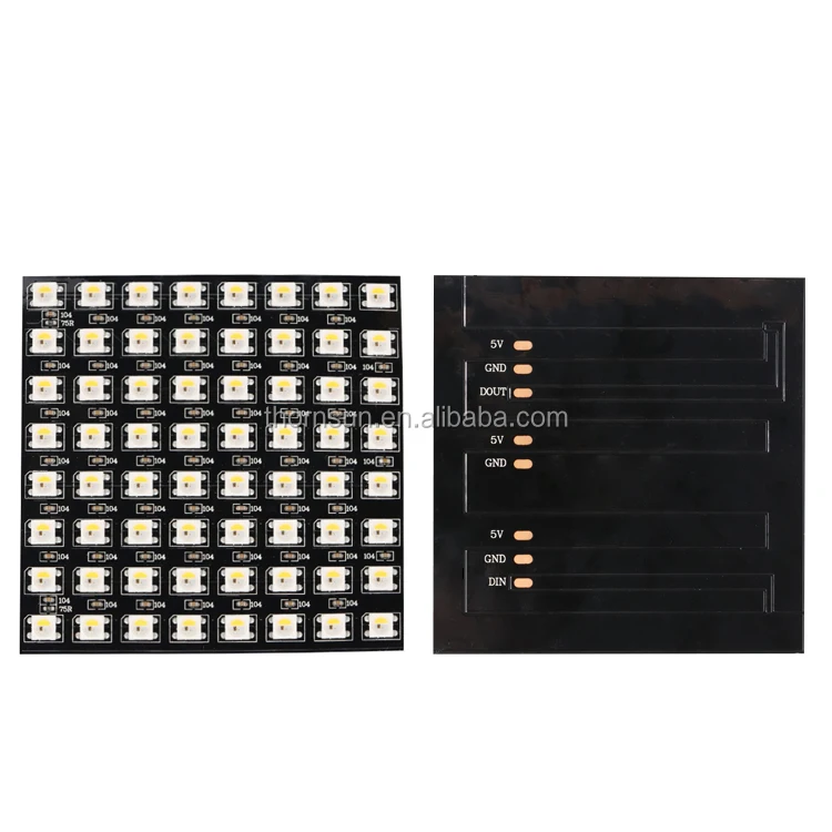 Bendable 8x8 sk6812 rgbw led dot matrix  p10 programmable led board