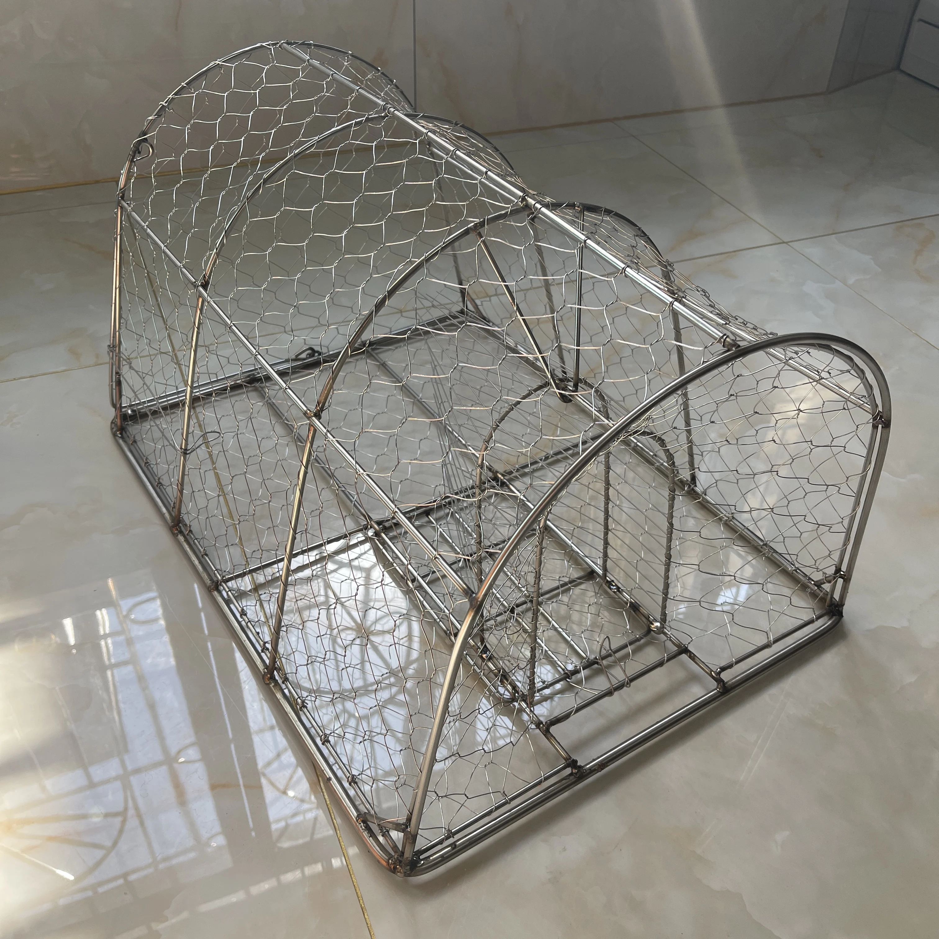 55*43cm Vinyl Dipped Steel Mesh Trap Specifically Designed for Crab Lobster Shrimp Fishing Traps