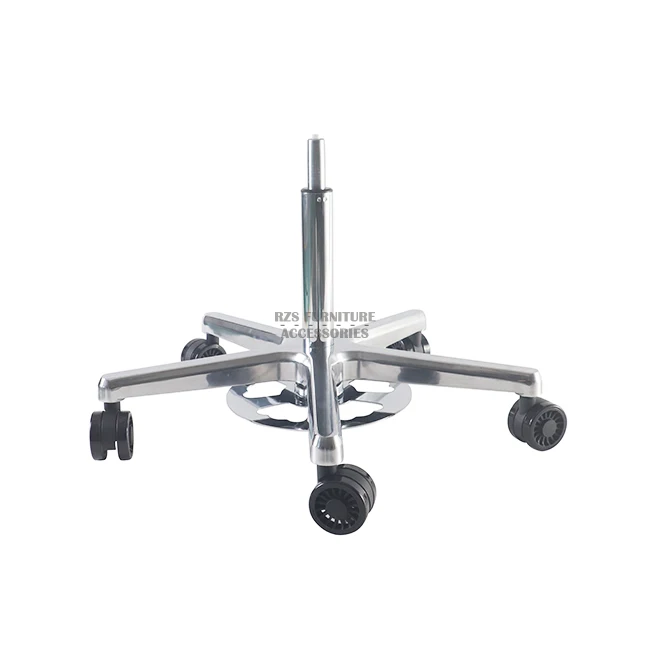 Laboratory chair parts new style aluminum five star metal base with lifting function foot control foot pedal