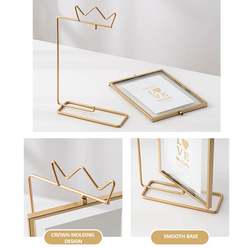 Metal 4x6 Glass Photo Frame A4 Picture Frames Photo Albums Accessories Botanical Specimen Holder Display Stand