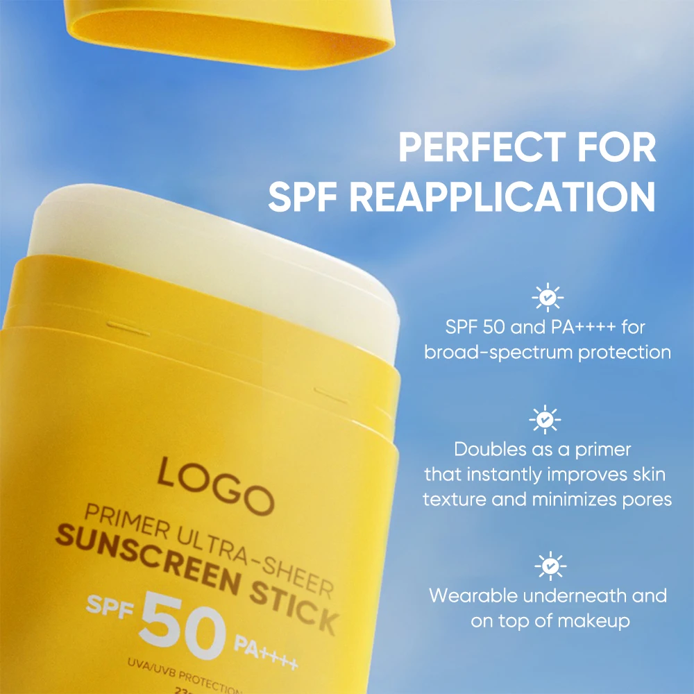 Custom Improves Skintexture Water Resistant Minimizes Pores Spf 50 Pa++++ Tinted Sunblock Primer Ultra-Sheer Sunscreen Stick