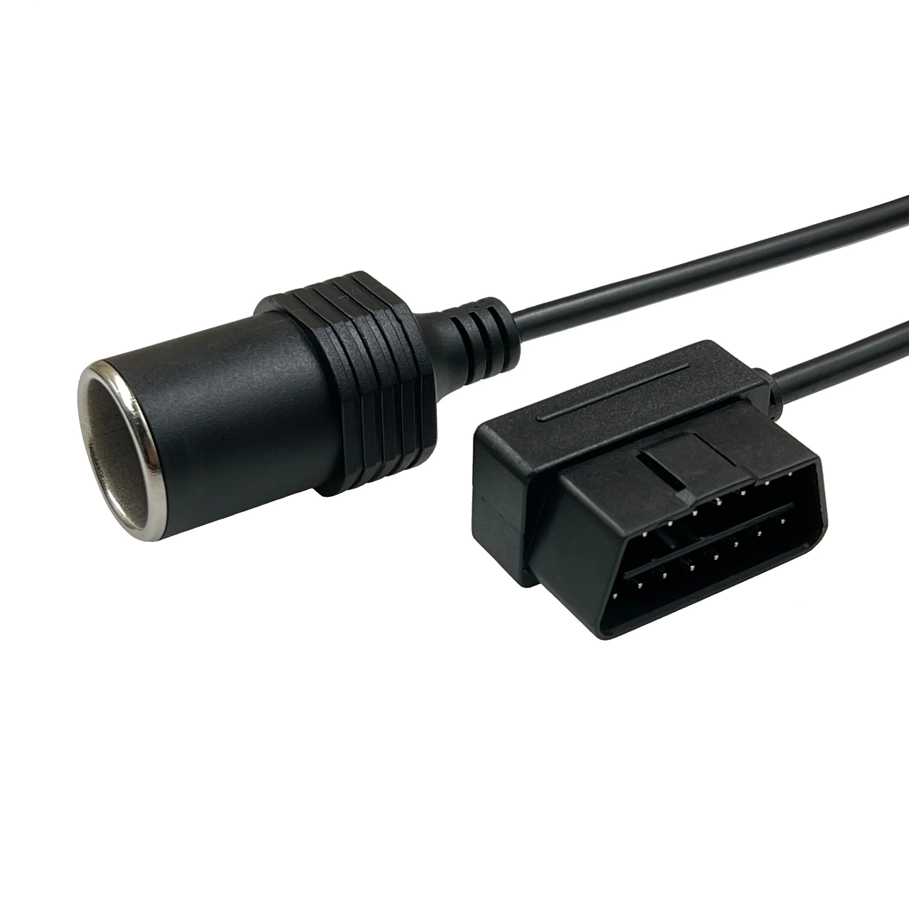 AOTAI Universal OBD2 Diagnostic Tool Right angle OBD to Car Cigarette Lighter  Female 16 Pin Socket Power Adapter