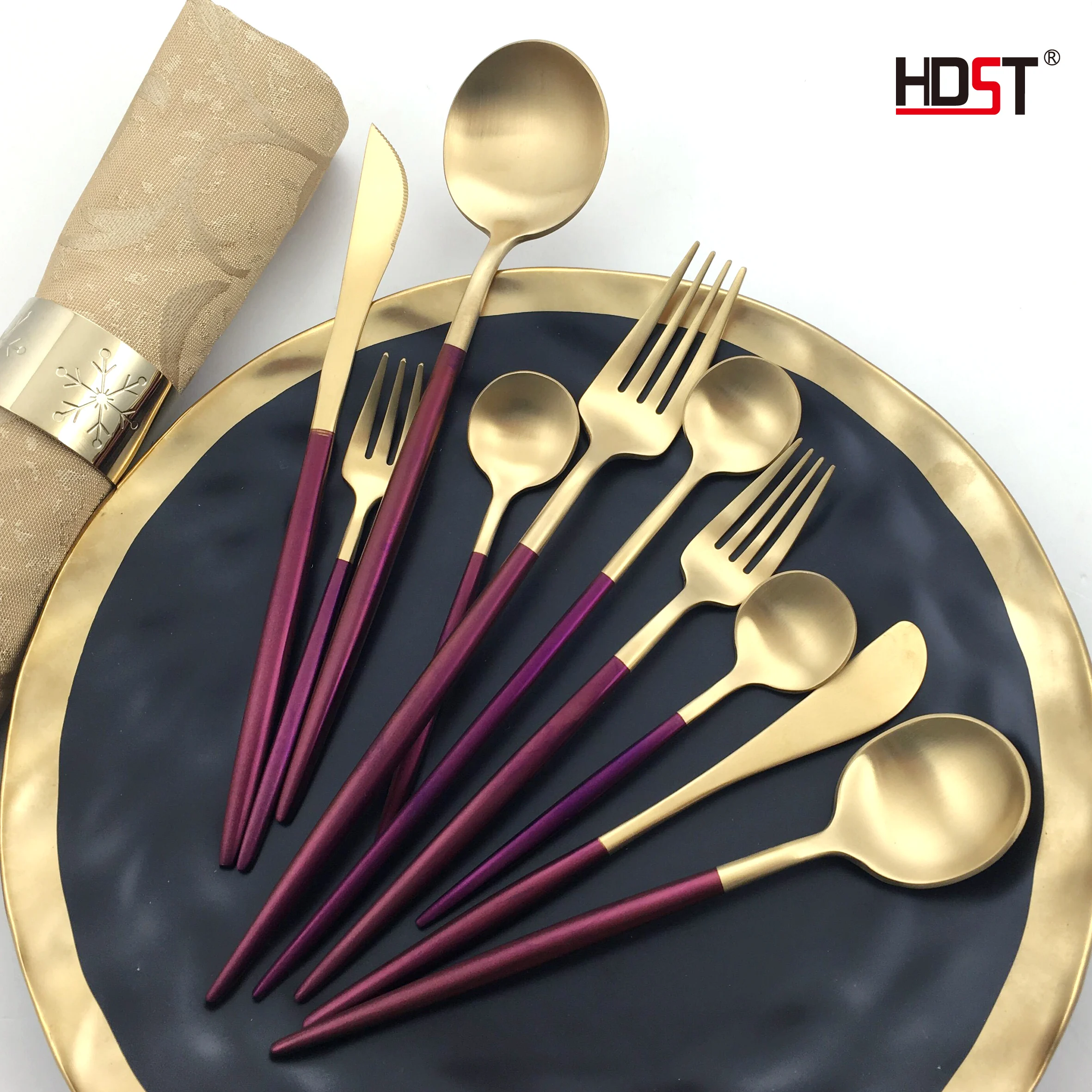
Cutipol goa flatware luxury gold plated silverware set, Portugal style stainless steel wedding tableware cutlery set 