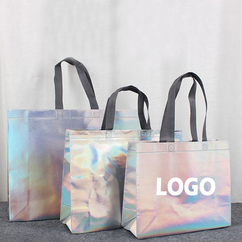 Wholesale Price Custom Printed Recycle Reusable 90g Laminated Non Woven Tote Shopping Bags Non Woven Packaging Bag