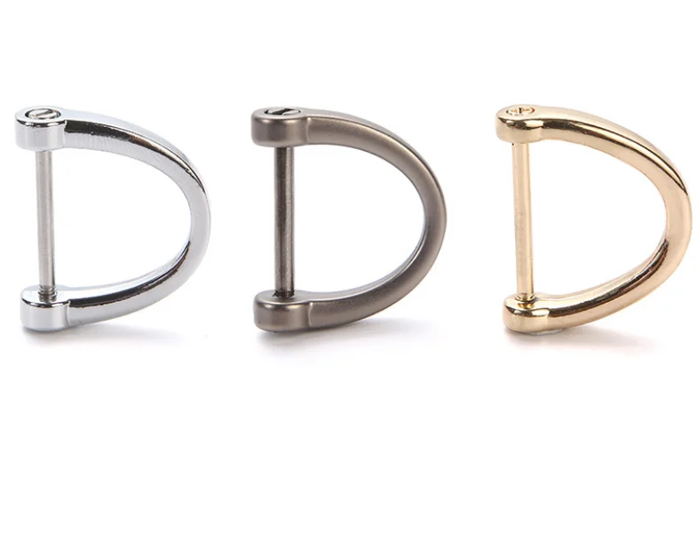 Wholesale 17mm 19mm Horseshoe Buckle Car Keychain Luggage Hardware Buckle D-shaped Buckle