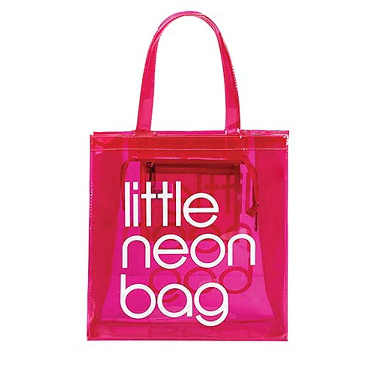 Small MOQ Summer New Fashion Pvc Clear Transparent Shoulder Handbag Hand Tote Bag Handbags For Ladies Women Bag