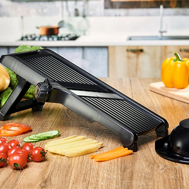 Durable Kitchen Stainless Steel Mandoline Vegetable Fruit Tool Non Slip Adjustable Switch Blade Veget Slicer Chips Food Julienne