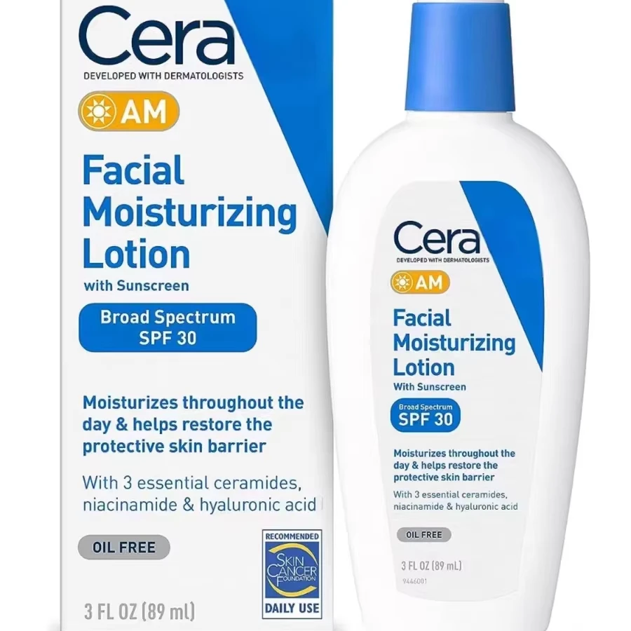 Wholesale cera facial body face cream AM PM89ml nicotinamide lotion oil-free facial care sunscreen SPF30