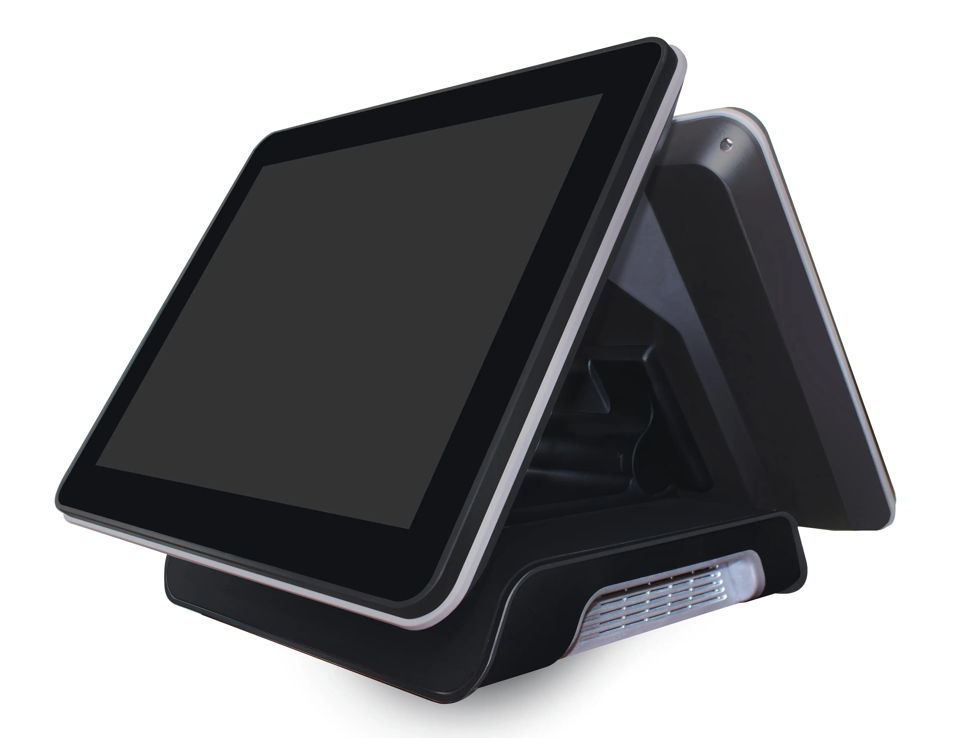 15 Inch Pos System Cash Register Touch All In One Pc Dual Screen Pos Terminal Machine With Printer