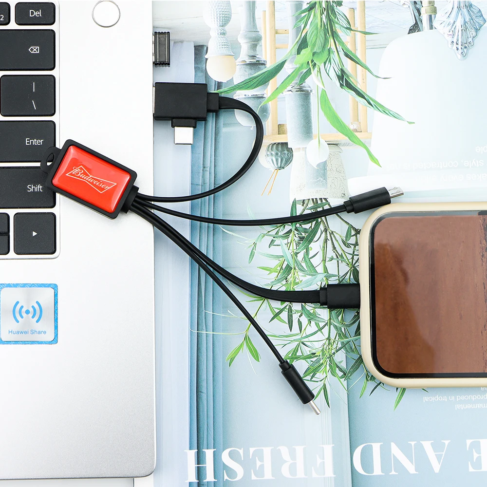 Рекламный Usb-гаджет для бизнеса 5 В/2А многофункциональный зарядный Usb-кабель 3 в 1 мужчин и женщин подарочные товары