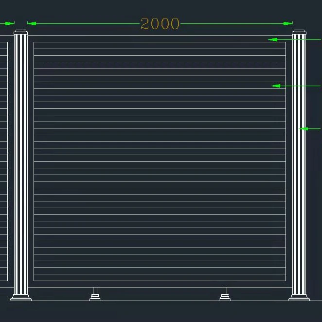 Aluminum Fence Louver Garden Fence Panels Design Professional Private Metal Modern Slat Fence Heavy Duty Horizontal Bar 20 Years