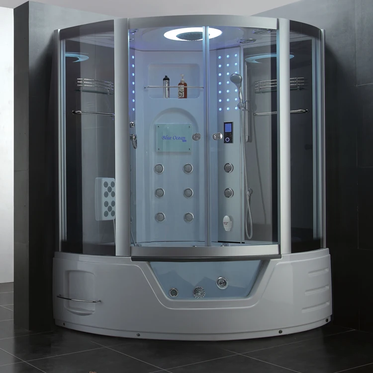 Bathroom indoor spa complete wet steam  hamam  bath combine massage shower with jaku jets