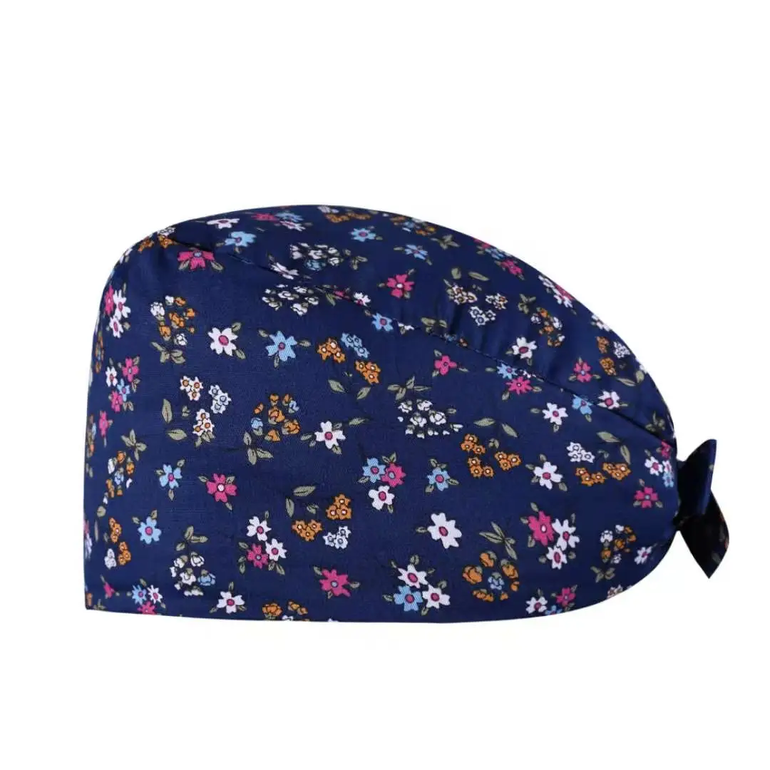 Medical articles printed cotton sweat - absorbing and breathable surgical cap dust cap