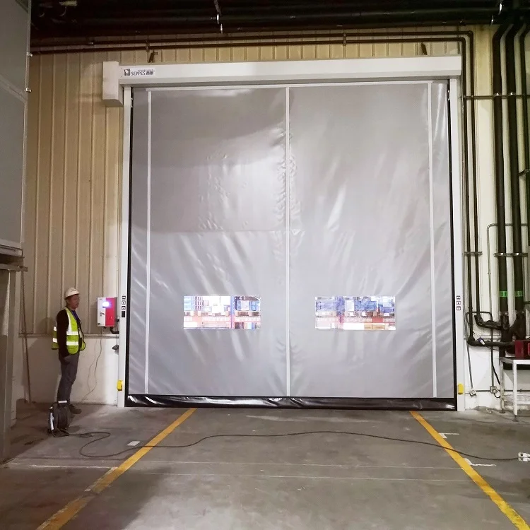SEPPES PVC reset electric fast Zipper Door Industrial insulated interior high speed Door roll up clean sealing workshop door