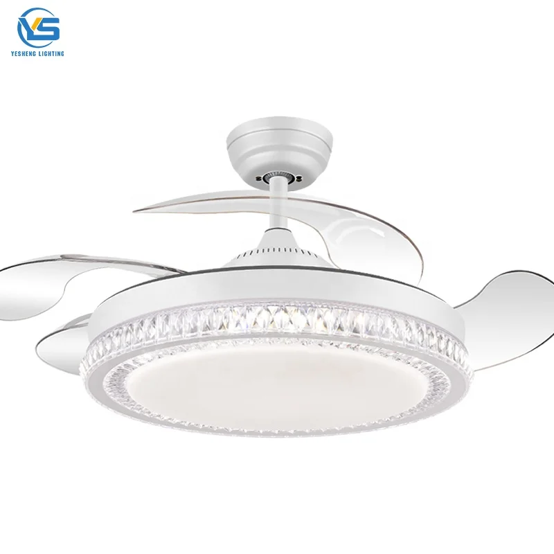 845 Modern remote control 42 inch bladeless 110/220v  ceiling fans with lights lamp led designer luz con ventilador oculto techo