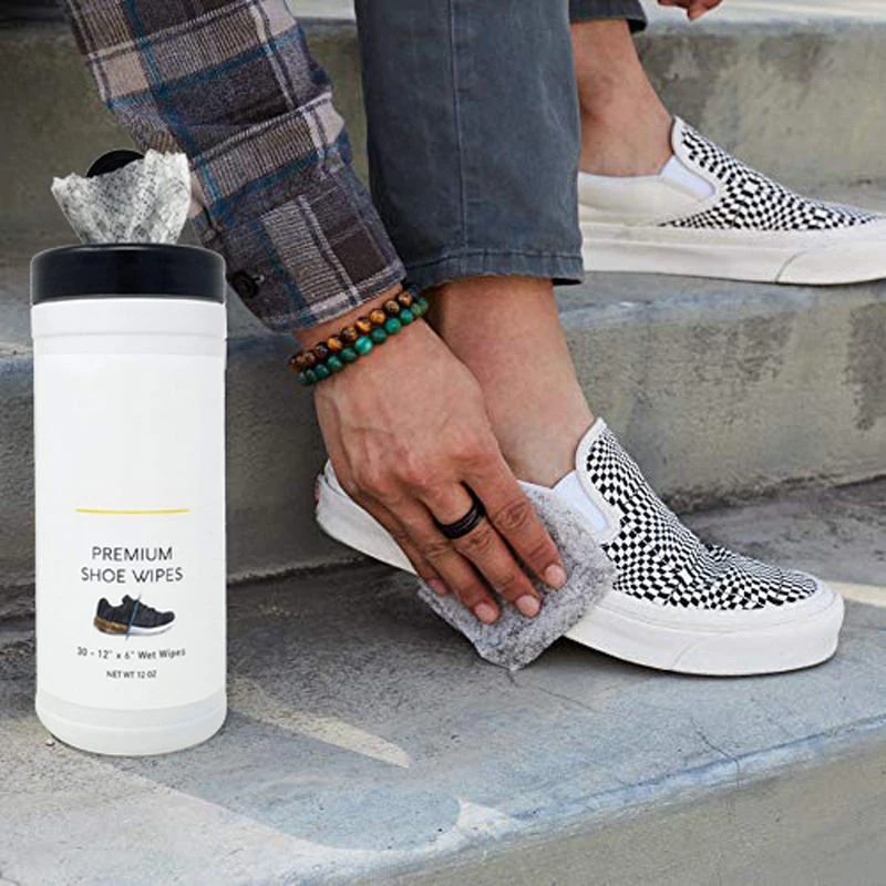 Factory Oem Bucket Portable Disposable Cleaning Shoe Wipes Mens Sneaker CylinderBottle Wipes Cleaner Easily Wipes Mess