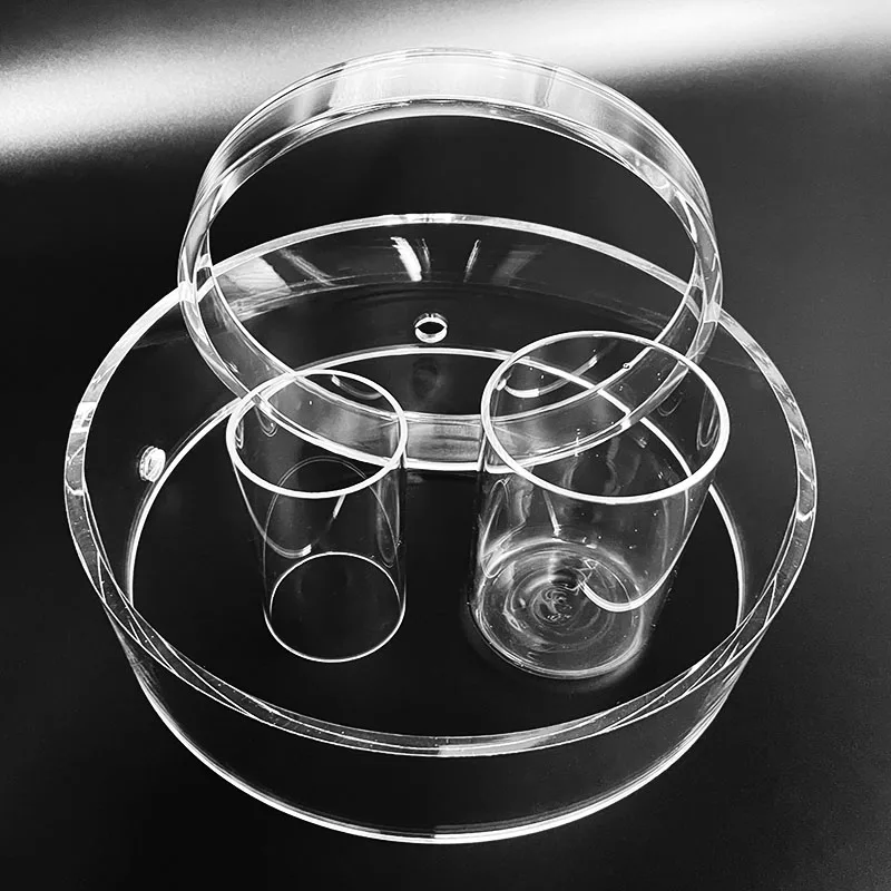 Customized fused quartz glass pipe large diameter transparent glass cylinder tube