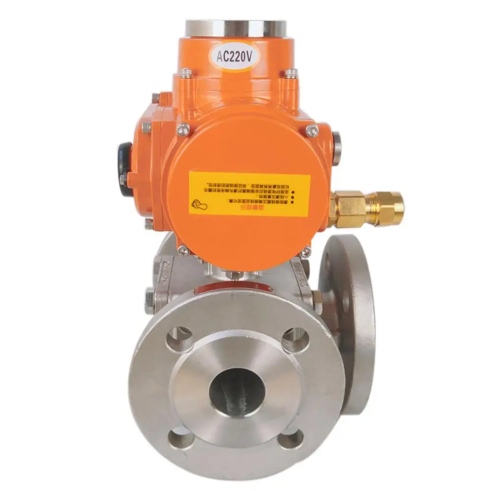 good price explosion proof 3way Ball Valve Control Valve with Electric Actuator