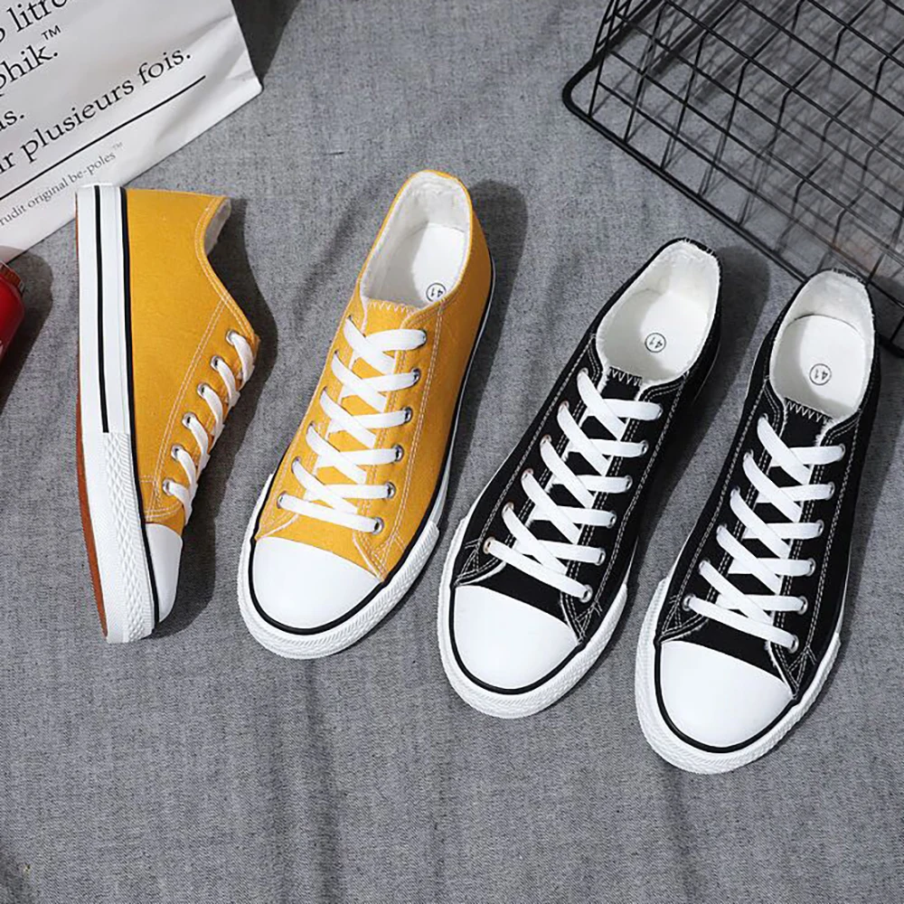 New Design China Supplier Canvas Student Sneakers White HY3370