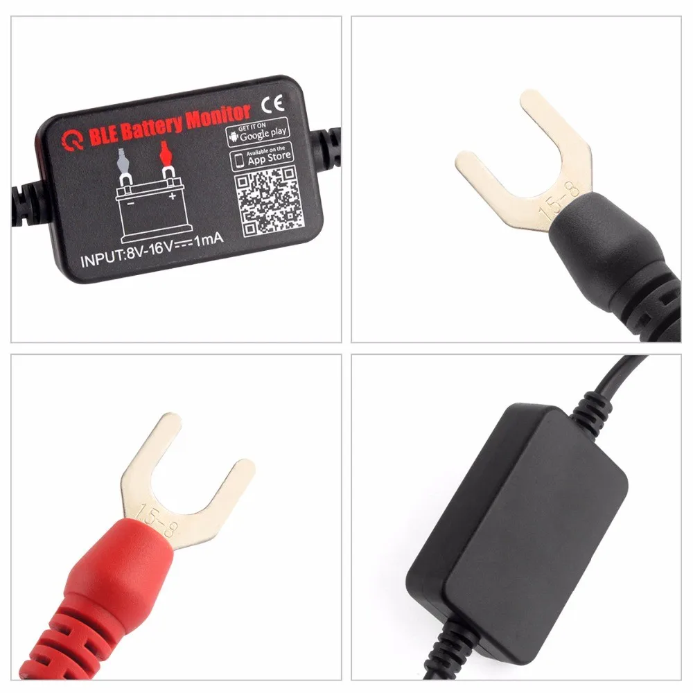 Интеллигентая (ый) BLE контроль заряда батареи Водонепроницаемый 12V авто аккумулятор монитор