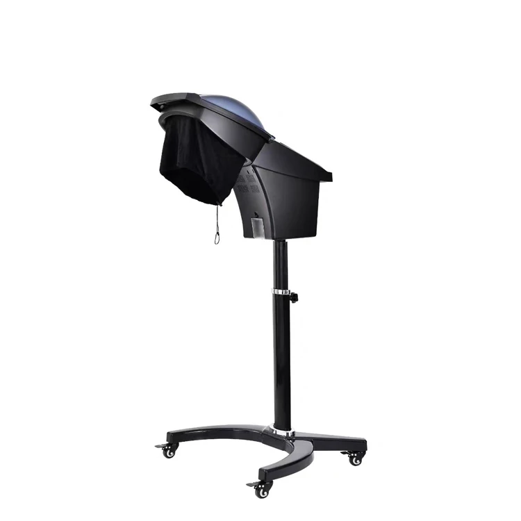 factory outlet  microwave ozone steamer in hair salon 7 color lights hair steamer machine in black