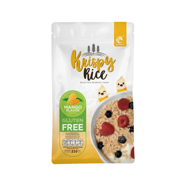 Krispy Rice Food Snacks Breakfast Cereal Wheat Grain Best Selling from Thailand