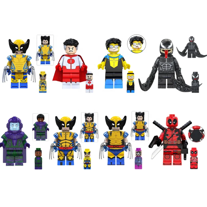 Super Series Action Figures Mini Bricks Building Blocks Plastic Collectible Toys