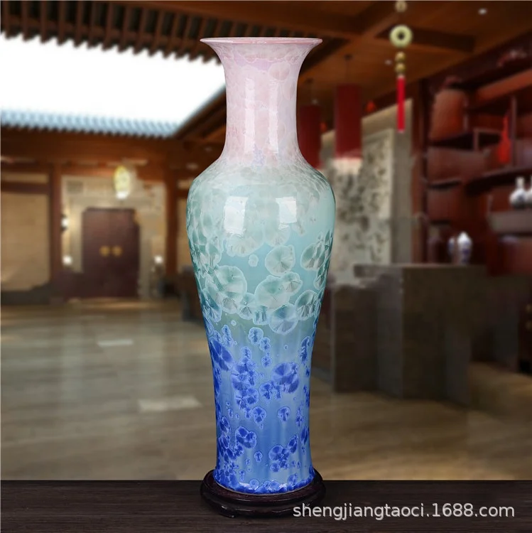 Роскошная большая фарфоровая напольная ваза Jingdezhen из