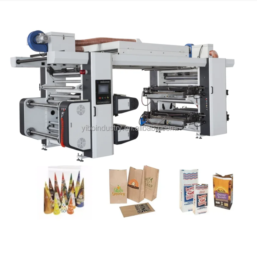 high quality plastic roll letterpress label printing machine 2 4 6 8 colour polypropylene flexo printing machine on plastic bags