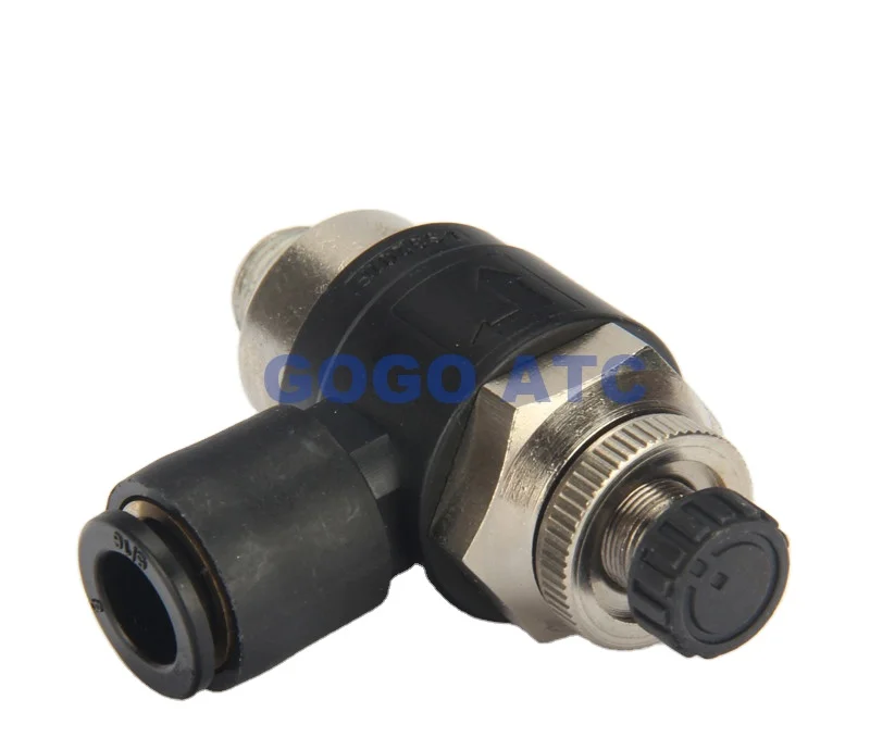 SMC Type High Quality Fittings AS1211F-M5-06 O.D 6mm Thread M5 Elbow Meter-in Speed Controller with One-touch